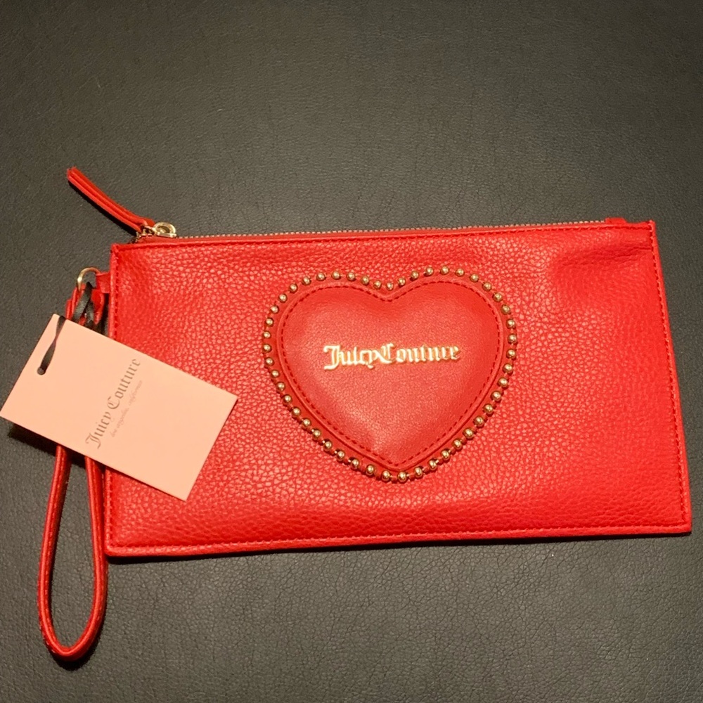 JUICY COUTURE RED WRISTLET WALLET CLUTCH PURSE